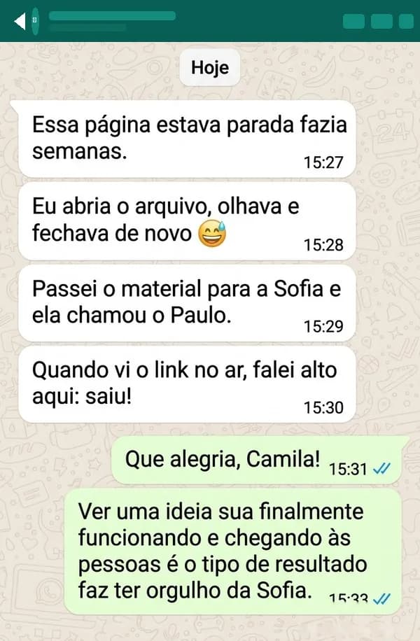 Depoimento de Camila, Studio Horizonte