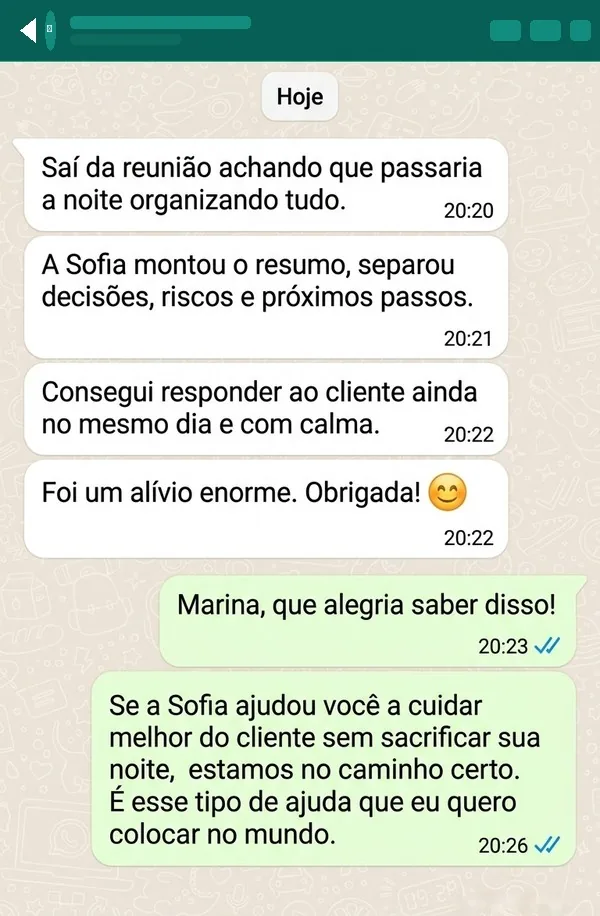 Depoimento de Marina, Autônoma
